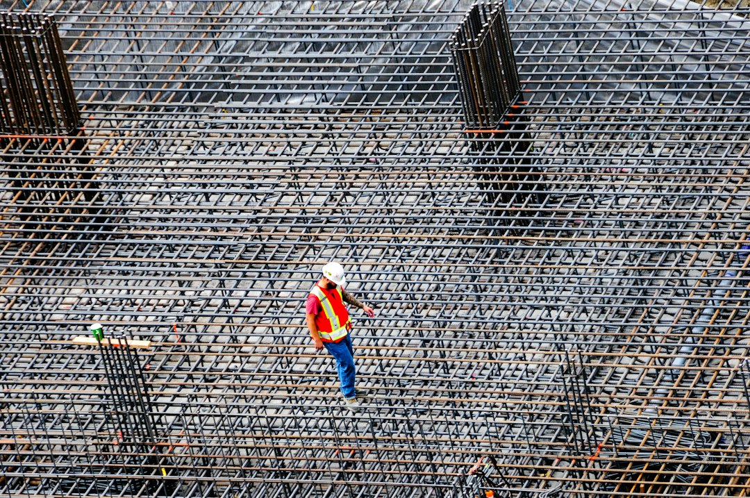 Excavation and steel rebar grid installation for a custom inground pool