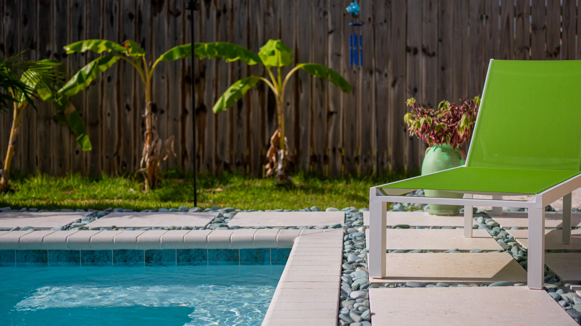 Completed custom swimming pool built by Neway Pools